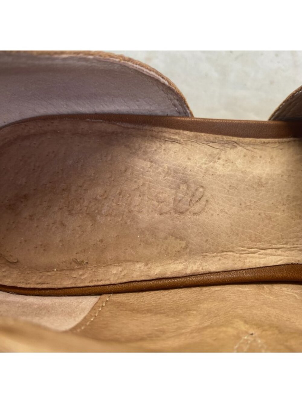 Madewell Shoes Womens  Lucie D'orsay Leather Cognac Size 8.5 - Picture 9 of 12